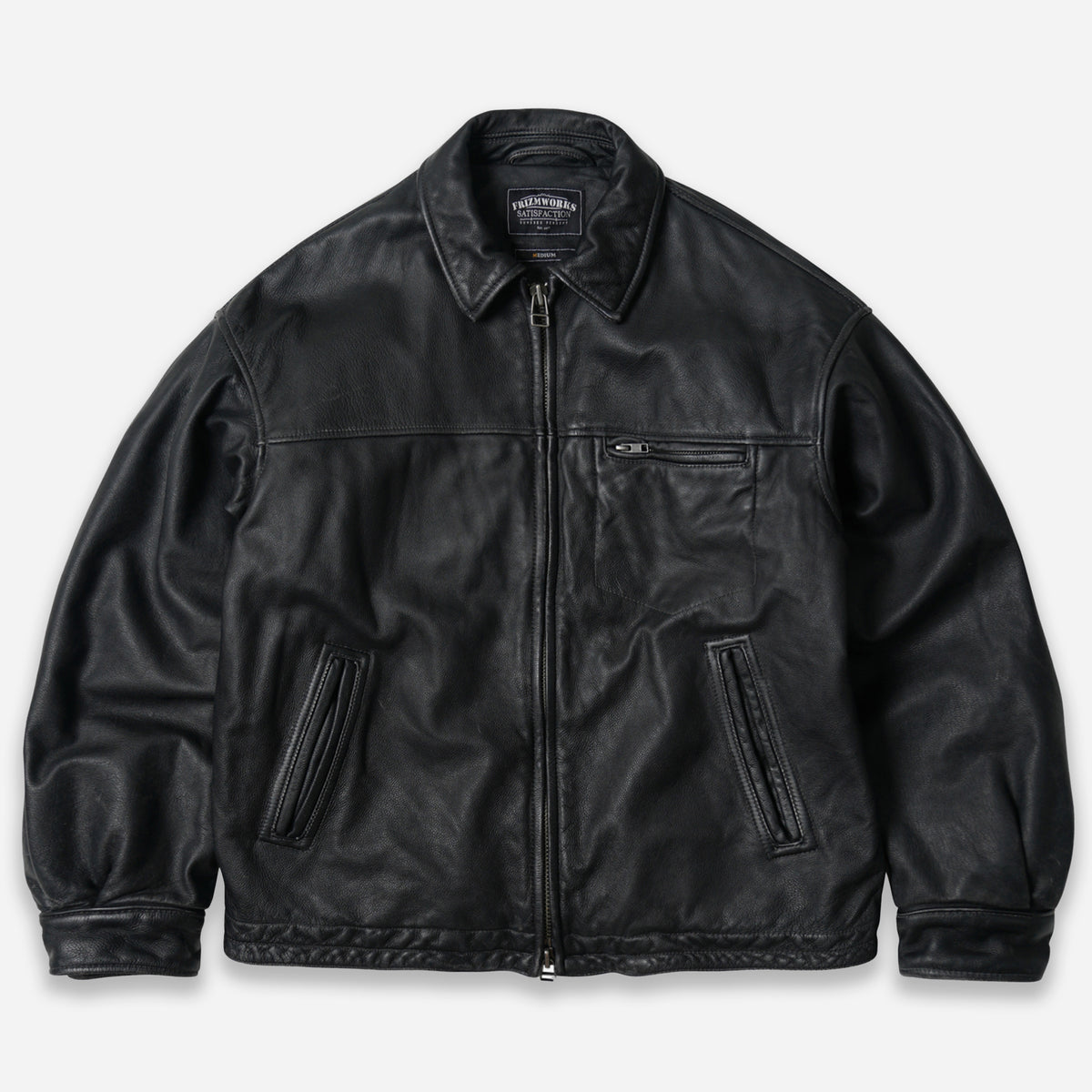 ジャケット・アウター Common divisor black leather jacket Frizmworks DESTROYED LEATHER JACKET - BLACK - The Great Divide