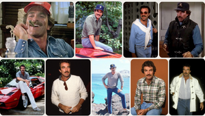 A lesson in un-done dressing from Tom Selleck