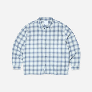 Adsum - Adsum Flat Hem Work Shirt - Soft Blue -  - Main Front View