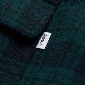 Adsum - Adsum Classic Plaid Work Shirt - Green/Black Check -  - Alternative View 1