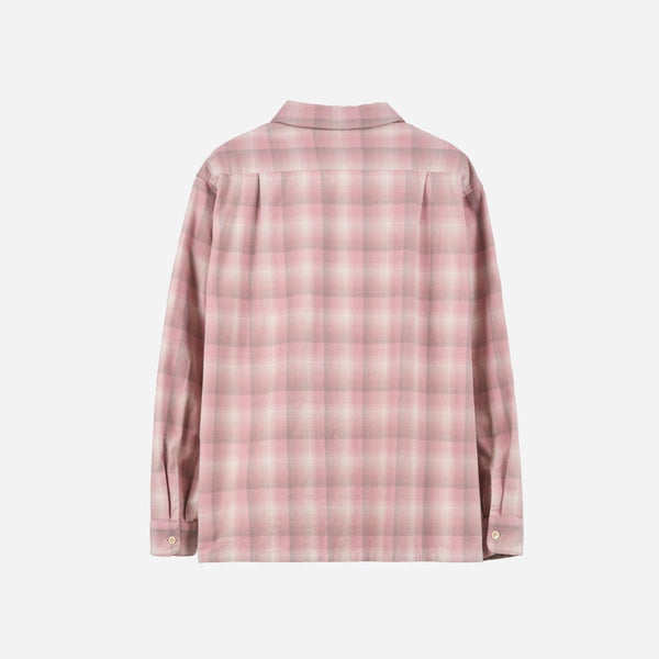 Pendleton Made For Japan Open Collar Shirt - Peach/Ivory