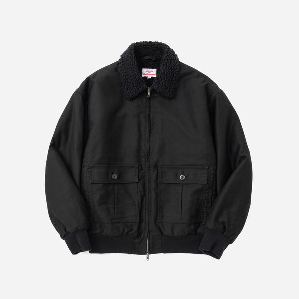 Battenwear Shearling Flyer Jacket - Black