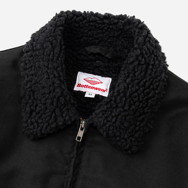 Battenwear Shearling Flyer Jacket - Black