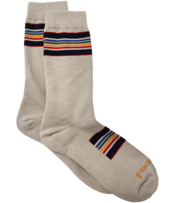 YELLOWSTONE NATIONAL PARK SOCKS - LIGHT TAUPE