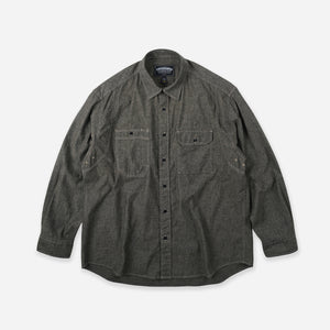 Frizmworks - 1920'S CHAMBRAY WORK SHIRT - MUD -  - Main Front View