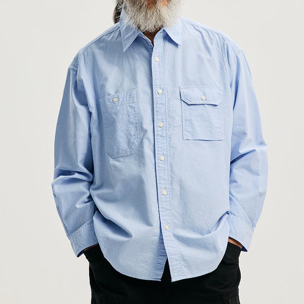 1920'S OXFORD WORK SHIRT - BLUE