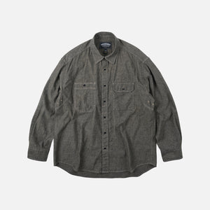 Frizmworks - Frizmworks 1920s Chambray Work Shirt - Mud -  - Main Front View