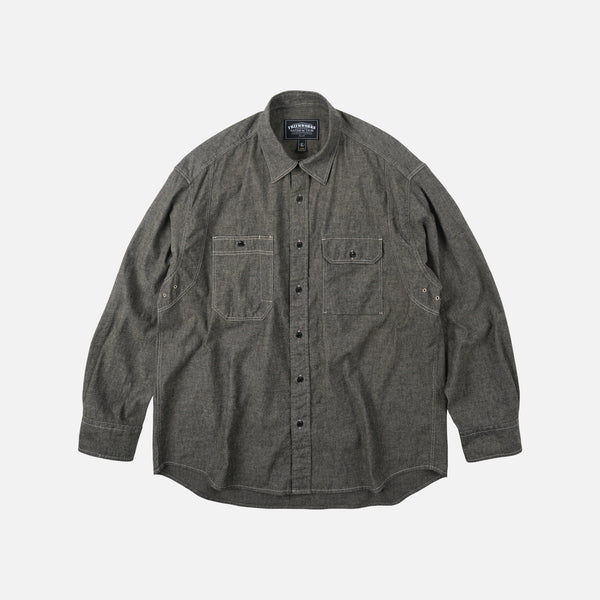 Frizmworks 1920s Chambray Work Shirt - Mud