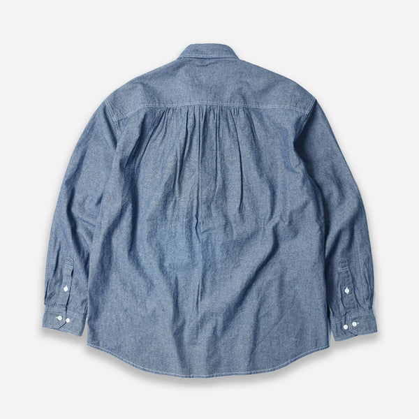 1920's CHAMBRAY WORK SHIRT - BLUE