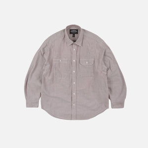 Frizmworks - 1920'S OXFORD WORK SHIRT - BROWN -  - Main Front View