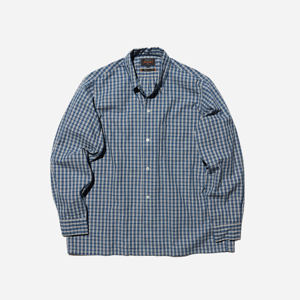 Beams Plus Open B.D Indigo Dobby Plaid