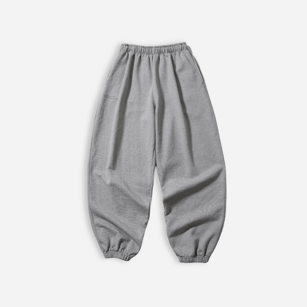 Anglan Heavyweight Classic Jogger Pants - Melange Grey