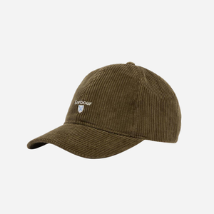 Barbour - Barbour Preston Cord Cap - Olive -  - Main Front View