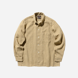 Beams+ - Beams Plus Open B.D Panama Plaid Double Face - Beige -  - Main Front View