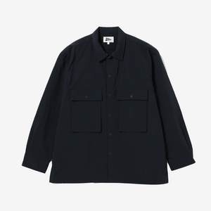 Pilgrim Surf + Supply - IVAN NYLON HUNTING SHIRT - NAVY -  - Main Front View