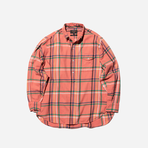 Beams+ - Beams Plus B.D Pullover Classic Fit Indian Nel Plaid - Pink -  - Main Front View