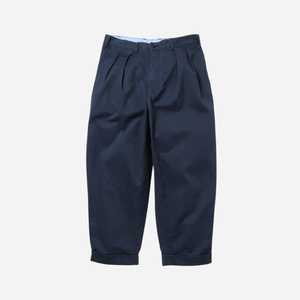 Beams+ - Beams Plus 2 Pleats Tapered Twill - Navy -  - Main Front View