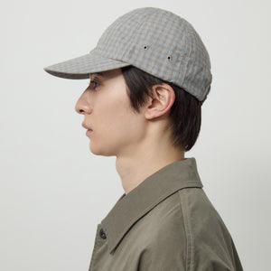 Rough Side - 6 PANEL LINEN BASEBALL CAP - BLUE GLEN CHECK -  - Alternative View 1