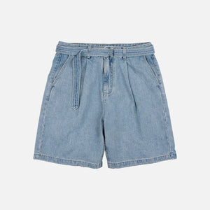 Frizmworks - LYOCELL BELTED DENIM SHORTS - LIGHT BLUE -  - Main Front View