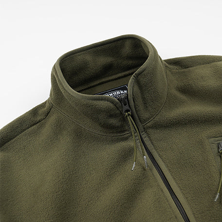 POLAR FLEECE JACKET - OLIVE