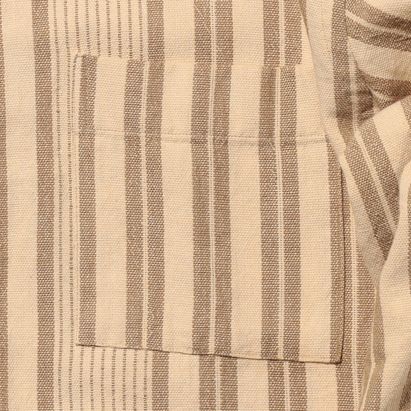 BAND PULLOVER INDIAN OXFORD SHIRT - STRIPE BROWN