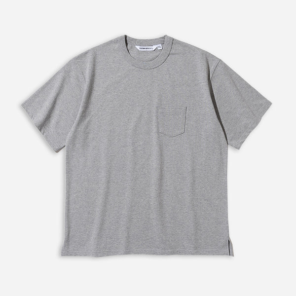 HEAVYWEIGHT POCKET TEE -GREY MELANGE