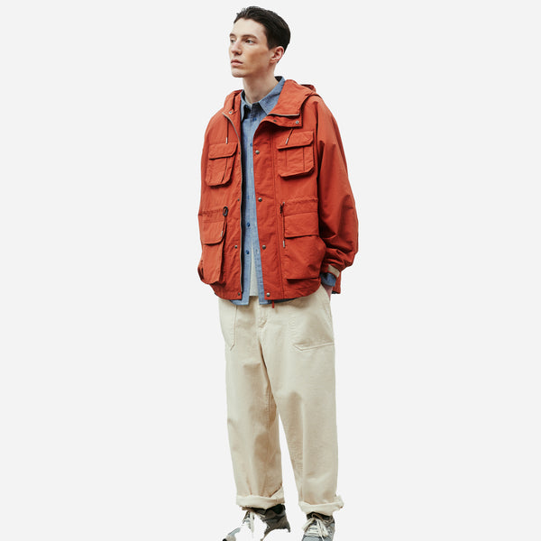 MOUNTAIN PARKA JACKET - CORAL ORANGE