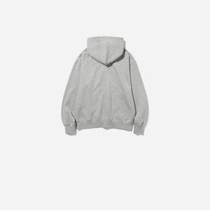 Uniform Bridge - CORE BASIC FULL ZIP HOODIE - GREY MELANGE -  - Alternative View 1