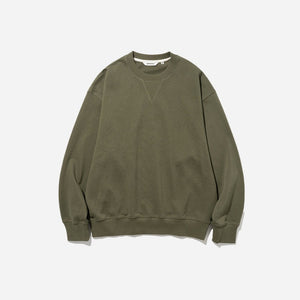 Uniform Bridge - CORE BASIC SWEATSHIRT - KHAKI GREEN -  - Main Front View