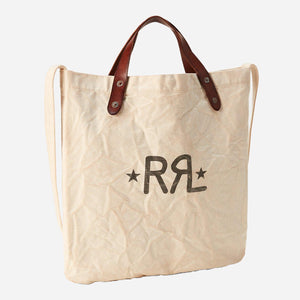 Double RL By Ralph Lauren - LOGO CANVAS MARKET TOTE - GREIGE -  - Alternative View 1