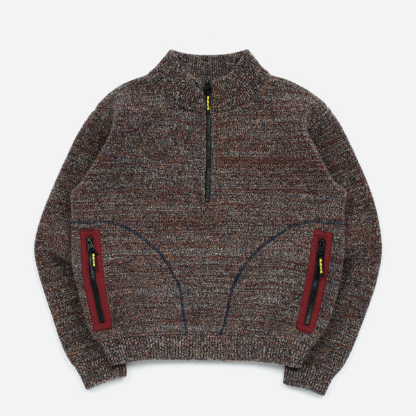 METANOIA WOOL ZIP SWEATER - PASSION FRUIT