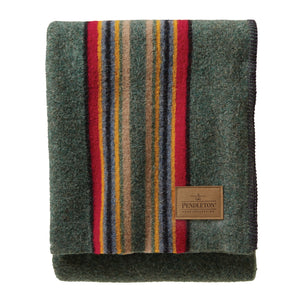 Pendleton - YAKIMA CAMP BLANKET  - GREEN HEATHER -  - Alternative View 1