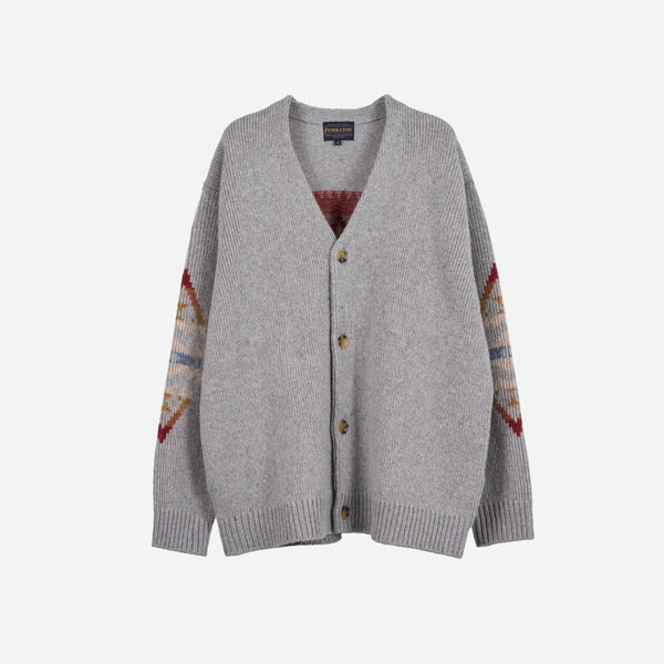 Pendleton Made for Japan Jacquard Cardigan - Grey Los Ojos