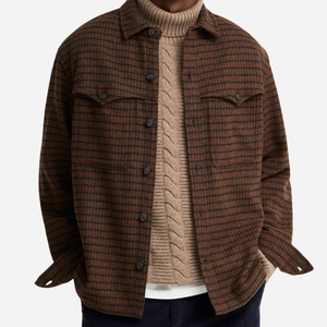 Barbour - Barbour Hatfield Tartan Overshirt - Chestnut -  - Alternative View 1