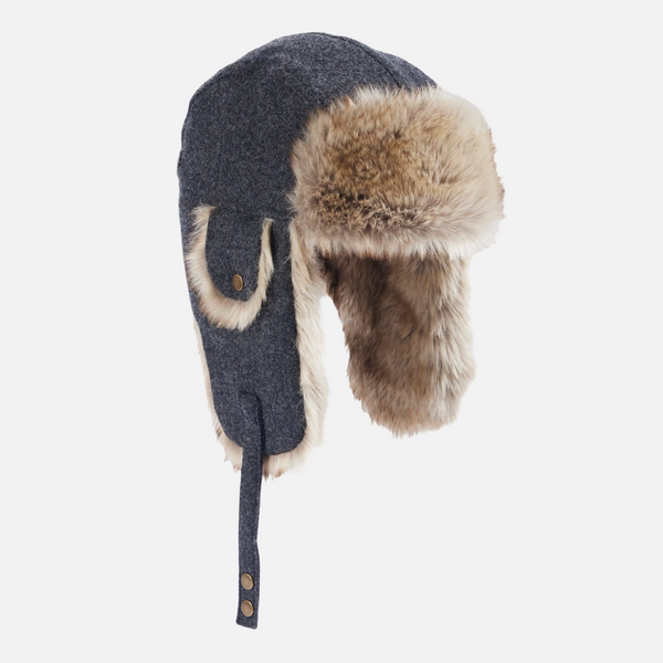 Trapper Hat - Charcoal