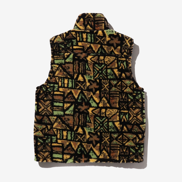 SHERPA BOA JACQUARD FLEECE VEST - BATIK MULTI