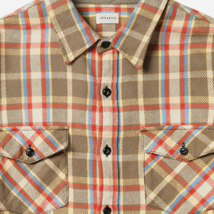 Khakis 2020 - Khakis 2020 Heavy Flannel Shirt -Tan -  - Alternative View 1