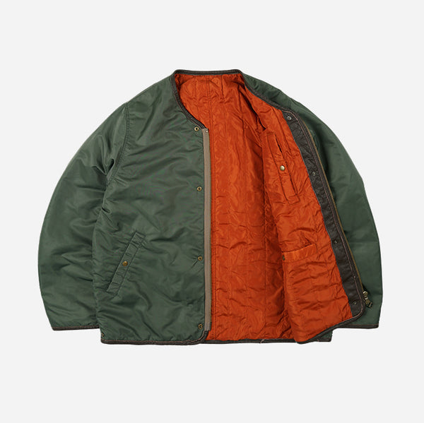 REVERSIBLE MA-1 LINER JACKET - OLIVE