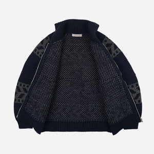 Frizmworks - THUNDERBIRD COWICHAN CARDIGAN - NAVY -  - Alternative View 1