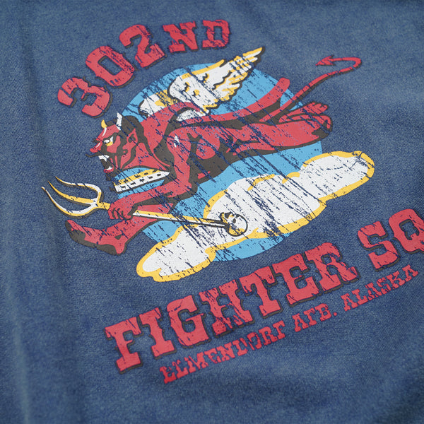 302ND FIGHTER SQ SWEATSHIRT - WASHED NAVY