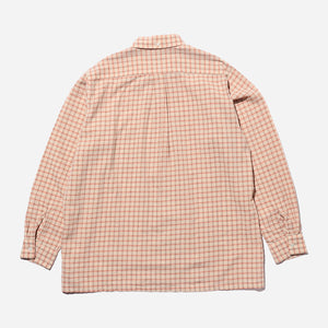 Beams+ - OPEN B.D SEERSUCKER PLAID SHIRT - RED/OFF WHITE -  - Alternative View 1