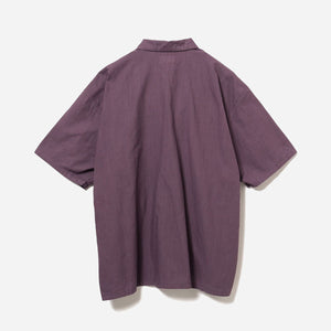 Pilgrim Surf + Supply - DAVIS HALF ZIP MILITARY SHIRT - PURPLE -  - Alternative View 1