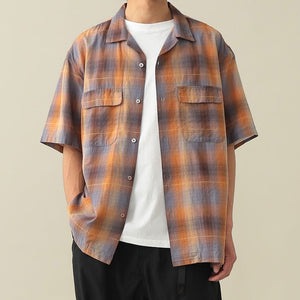 Pilgrim Surf + Supply - SAM DOBBY OMBRE SHIRT - ORANGE -  - Alternative View 1