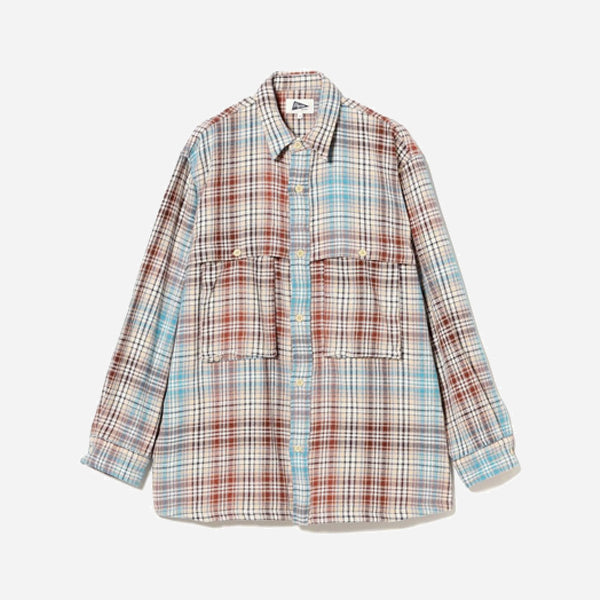 ALBERT FIELD OVERSHIRT - IVORY/BLUE