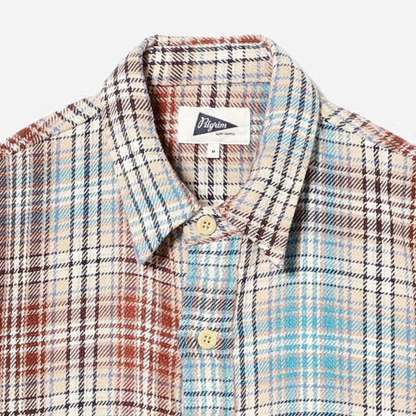 ALBERT FIELD OVERSHIRT - IVORY/BLUE