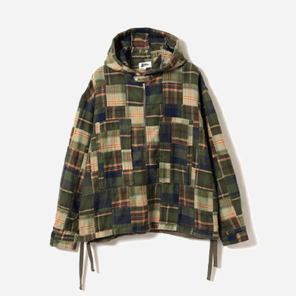 JOHANNES HALF ZIP SHIRT JACKET - OLIVE MIX