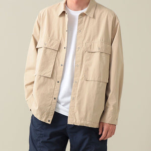 Pilgrim Surf + Supply - IVAN WEATHER CLOTH SHIRT - KHAKI -  - Alternative View 1