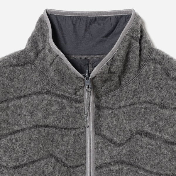 MOSLEY BOA WOOL HALF ZIP SWEATE - HEATHER GREY