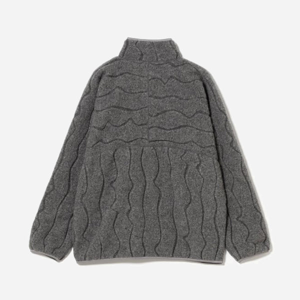 MOSLEY BOA WOOL HALF ZIP SWEATE - HEATHER GREY