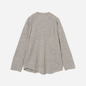 Pilgrim Surf + Supply - GEOFFREY WOOL RAGLAN L/S T-SHIRT - HEATHER GREY -  - Alternative View 1